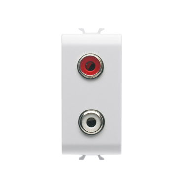 CONNECTOR DOUBLE RCA 1M WHITE