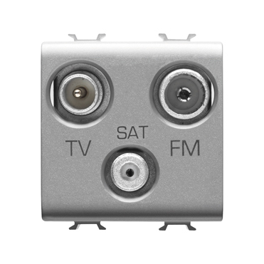 GW14382 CONNECTOR TV+FM+SAT 2M TITANIUM