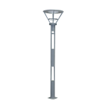SQUARE LIGHT /POLE 3M +HEAD E27 EMPTY/