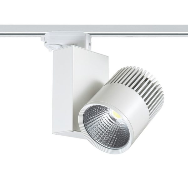 WHITE LED TRACK LIGHT 30W 6000K 4WIRES 36° 2300LM 230V Ra80