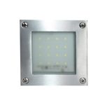 NETTO CEILING LIGHT LED COLD 105X105 ΝΙCKEL MAT