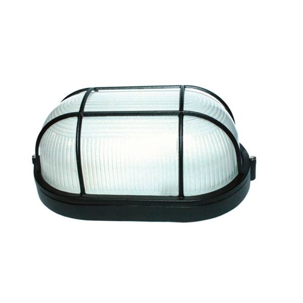 BULK HEAD Ε27 192mm BLACK WITH GRID
