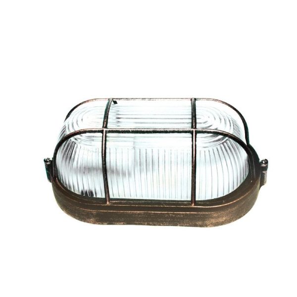 BULK HEAD Ε27 192mm RUST WITH GRID