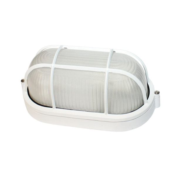 BULK HEAD Ε27 192mm WHITE WITH GRID