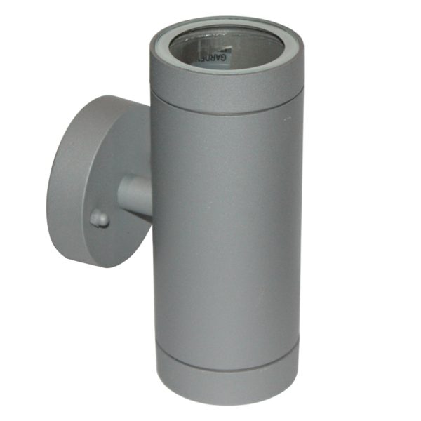 OUTDOOR WALL-SPOT LIGHT 2 BEAMS GREY 2XGU10