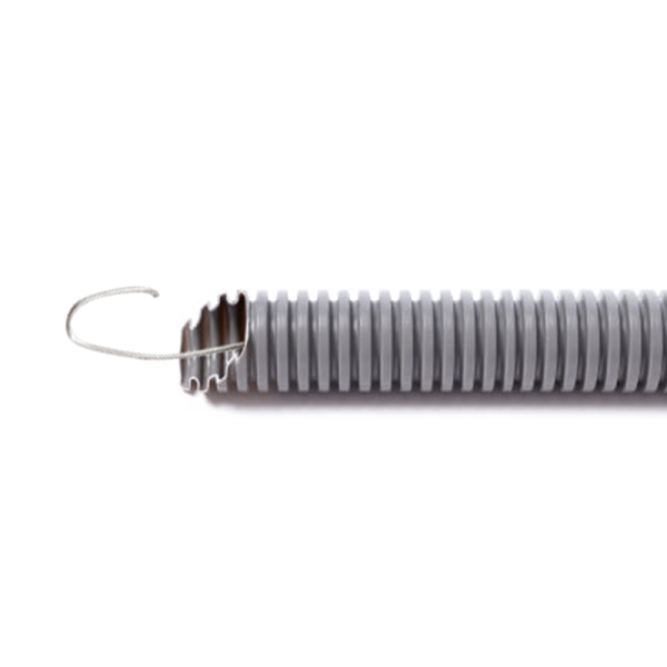 ^ CORRUGATED CONDUIT GREY+WIRE D20/100