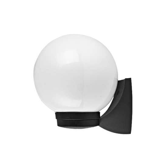 PLASTIC WALL GARDEN BLACK LUMINAIRE Φ200 Ε27 IP44