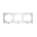 CONSOLE 3 SPOTS SILVER RECTANGLE EMPTY