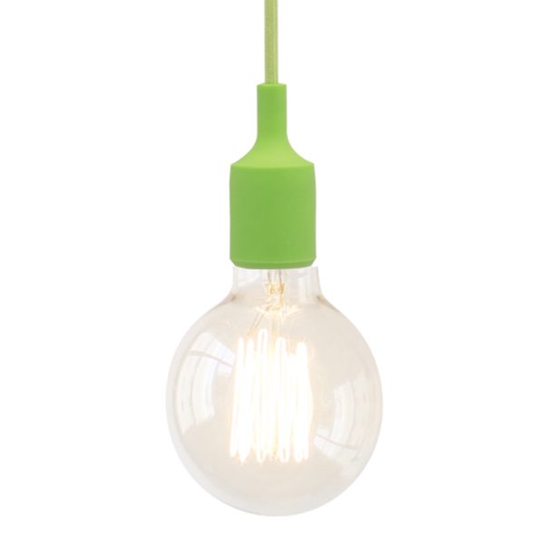 NETTO SILICON LAMPHOLDER 1Μ GREEN CABLE1ΧΕ27