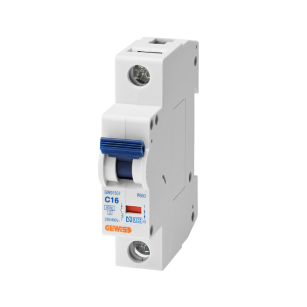 RB60 MCB 1P C16A 6KA 1M