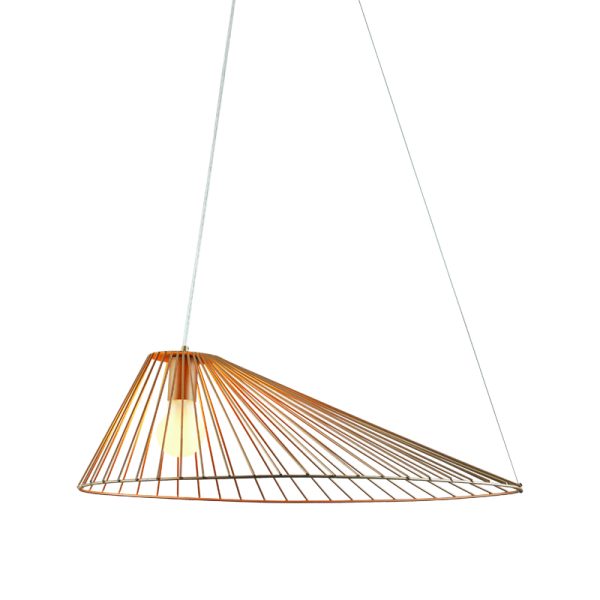 ^PENDANT L/F  1xE27  CAPPELLO GOLD BLACK 60Χ40120CM