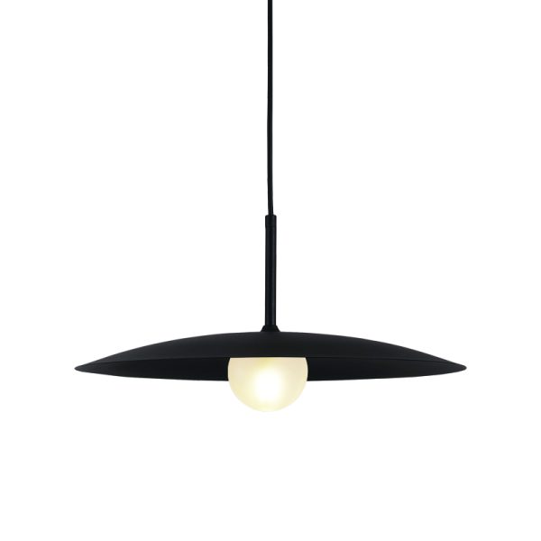 ^PENDANT L/F 1xG9 AFINAR BLACK METAL + FROSTED GLASS  Φ40Χ120CM
