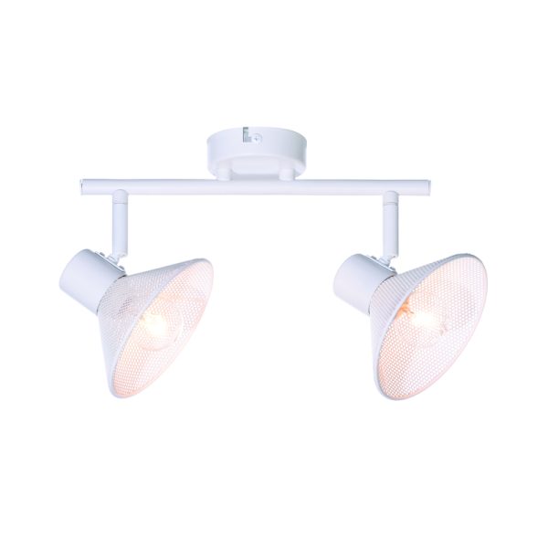 WALL MOUNTED 2ΧΕ14 PALOMA WHITE METAL 32X13X19CM