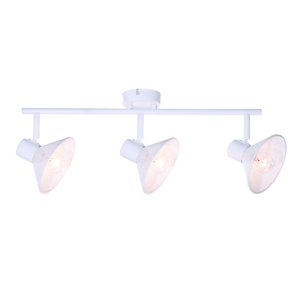 WALL MOUNTED 3ΧΕ14 PALOMA WHITE METAL 53X13X19CM