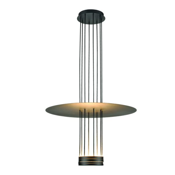 ^PENDANT LUMINAIRE LED 18W 3000K  1260LM ELIA BLACK METAL IP20 D60XH104CM