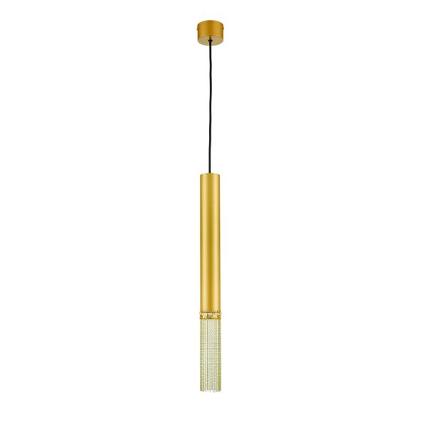 ^PENDANT LUMINAIRE 1XGU10 DOHA GOLD METAL IP20 D6XD8XH187CM