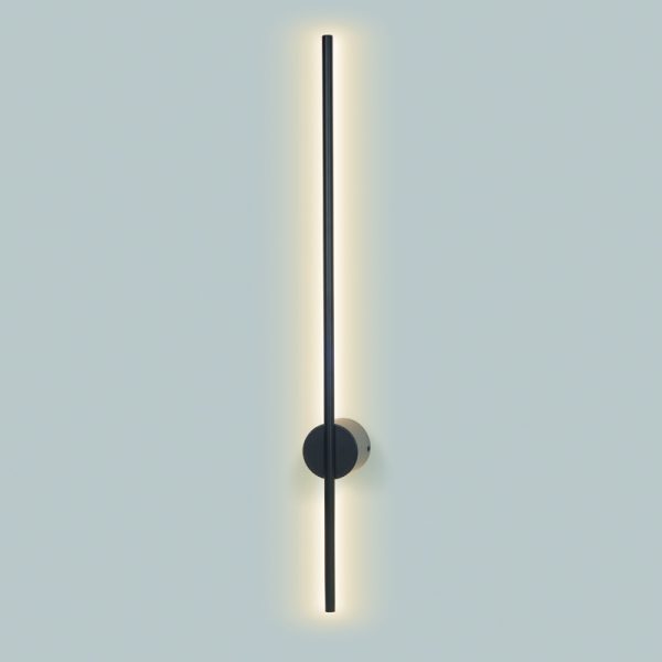 ^WALL LAMP Φ/Σ LED 15W 3000K 970LM AVENUE BLACK METAL IP20 7,5X8X80CM