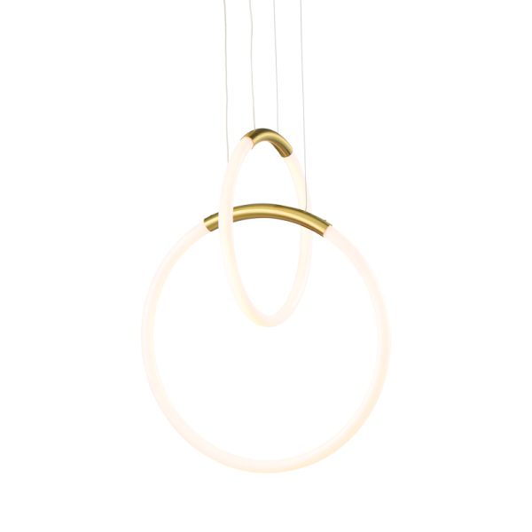 ^PENDANT LAMP LED 24W 3000K 1680LM VENUS BRASS METAL IP20 40X30XH164CM