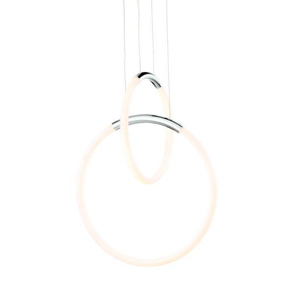 ^PENDANT LAMP LED 24W 3000K 1680LM VENUS CHROME METAL IP20 40X30XH164CM