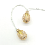 ^МЕТАЛЕН АНАНАС 10ЛЕД СТРУННИ СВЕТЛИНИ С БАТЕРИИ(3xaa)ТОПЛО БЯЛО ЗЛАТНО МЕТАЛ IP20 ПРОЗРАЧЕН ОЛОВЕН