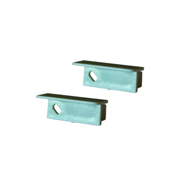 SET OF PLASTIC END CAPS FOR P168, 2 PCS WITH HOLE
