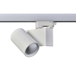 WHITE LED TRACK LUMINAIRE 20W 3000K 3-PHASE 38° 2000LM 230V AC Ra80