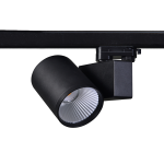 BLACK LED TRACK LUMINAIRE 40W 4000K 3-PHASE 38° 4200LM 230V AC Ra80