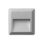 LED WALL SQUARE LUMINAIRE GREY 230V AC IP65 2W 3000K 100LM RA80