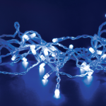100LED STRING LIGHTS PER 5cm BLUE ADAPTOR 31VDC & CONNECTABLE MAX 6 SETS IP44 3m TRANSPARENT CABLE