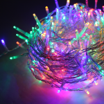 180LED STRING LIGHTS PER 5cm MULTICOLOR ADAPTOR 31VDC & 8 FUNCTIONS IP44 3m TRANSPARENT CABLE