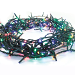 300LED STRING LIGHTS PER 5cm MULTICOLOR ADAPTOR 31VDC & CONNECTABLE MAX 2 SETS IP44 3m GREEN CABLE