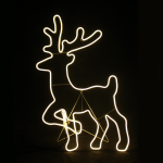 "STANDING REINDEER" 500LED MOTIF 5m NEON ROPE LIGHT WARM WHITE IP44 54x82cm 1.5m LEAD CABLE
