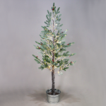 ^ SNOW FLOWER TREE WITH RED CHERRY&POT 288WW LED ΛΑΜΠΑΚ ΑΝΤΑΠ(4,5V)IP44 ΥΨ.160CM Ø20CM 3MΚΑΛΩΔ ΤΡΟΦ