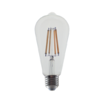 LED FILAMENT E27 ST64  10W 4000K 230V AC 1260LM RA80