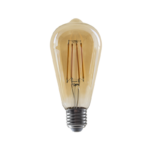 LED FILAMENT E27 STEP-DIM ST64 AMBER 8W 2700K 230V AC 920LM RA80