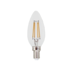 LED FILAMENT E14 C35 4W 4000K 230V AC 490LM RA80