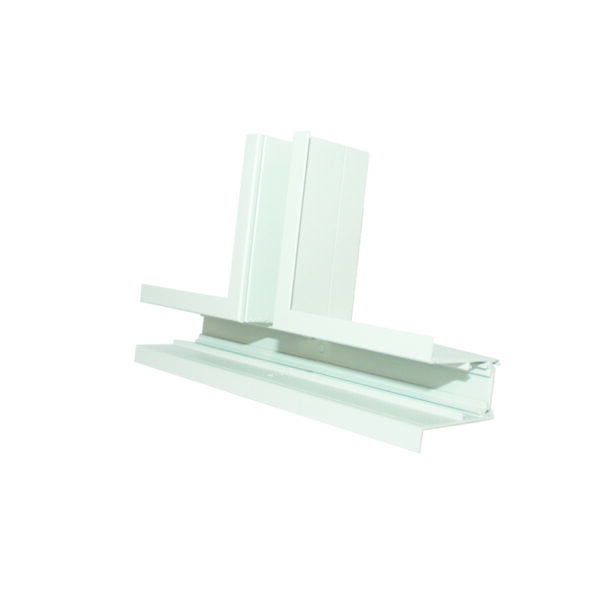 MATTE WHITE CONNECTOR "T" FOR MAGNETIC RECESSED TRACK