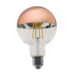 LED FILAMENT E27 DIM G95 ROSE GOLD 8W 2700K 230V AC 900LM RA80