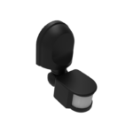 MOTION DETECTOR INFRARED WALL MOUNTED 230V IP44 180° 2~12m MAX BLACK
