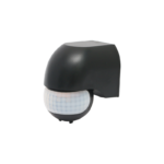 MOTION DETECTOR INFRARED WALL MOUNTED 230V IP44 180° ~12m MAX BLACK